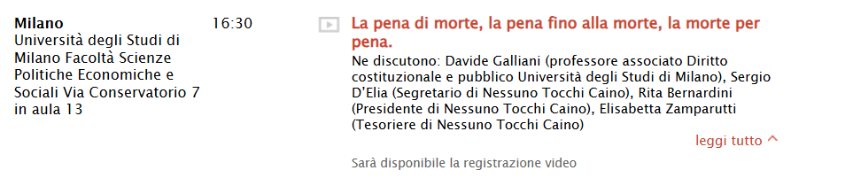 La pena di morte, la pena fino alla morte, la morte per pena.